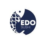 edo sushi logo in blue